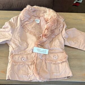 Vocal Blush Faux Fur Kids Blazer
